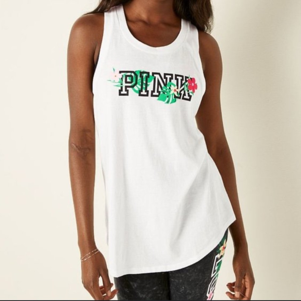 PINK Victoria's Secret White Tank Top